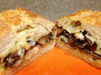Portabella Mushroom Sandwiches With Roasted Garlic Basil Mayo