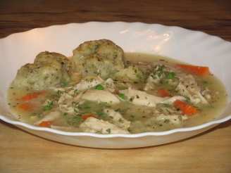 Crock Pot Chicken Stew With Cheddar Cornmeal Dumplings