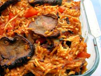 Baked Noodles and Eggplant