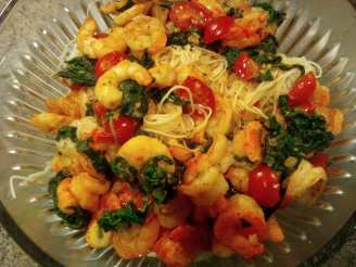 Angel Hair Pasta With Shrimp and Spinach