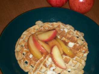 Low-Fat Apple Ginger Spice Whole Wheat Waffles