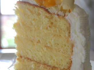 Passion Fruit Chiffon Cake With Passion Fruit Mousse & Cream