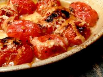 Baked Cherry Tomatoes with Parmesan Topping