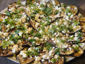 Griddled Marinated Eggplant With Feta and Herbs