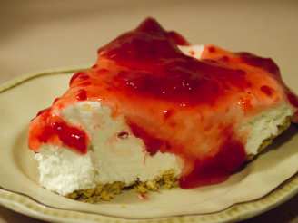 Strawberry-Topped No Bake Cheesecake