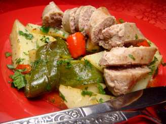 Roasted Sausages, Peppers and Potatoes
