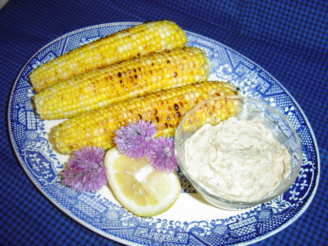 Grilled Corn with Roasted Garlic Butter