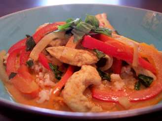 Red Curry Chicken With Basil