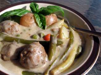 Creamy Meatballs and Vegetables