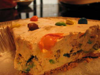 Frosty M&m Pie (Or Toffee Bits, Butterfingers, Etc.) No Bake