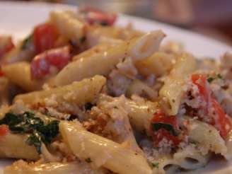 Baked Four-Cheese Pasta With Tomatoes and Basil