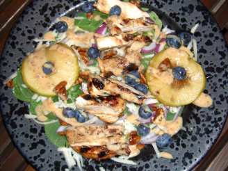 Chicken Shwarma Salad! W/Maple Syrup, Old Cheddar and Blueberrie