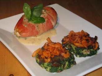 Broccoli Cheese Stuffed Chicken With Spinach Patties