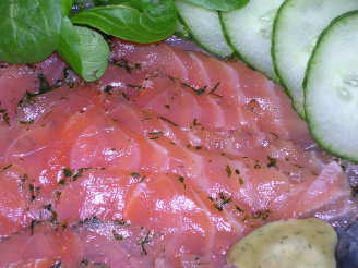 Gravlax (marinated salmon)