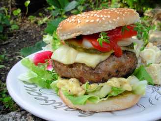 The Towering Inferno! Chilli, Coconut and Coriander Pork Burger