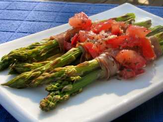Asparagus Prosciutto Bundles W/Tomato Dressing