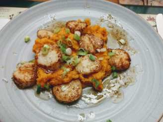 Brown-Butter Sea Scallops With Ginger Sweet Potatoes Ww