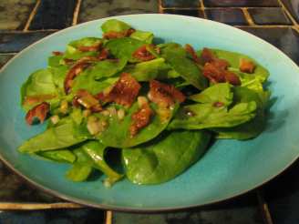 Basic Spinach Salad With Hot Bacon Dressing
