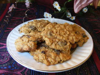 Thick Coconut Oatmeal Raisin Cookies