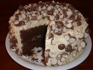 Triple Malted Chocolate Cake With Vanilla Malted Frosting