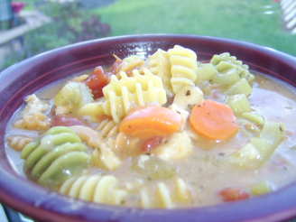 Curly Q  Noodle Chicken Soup