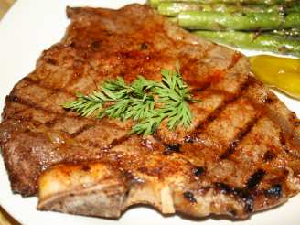 Grilled T-Bone Steaks With BBQ Rub