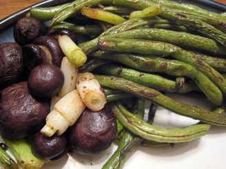 Asian Roasted Green Beans With Mushrooms