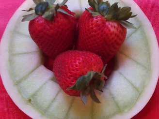 Melon Rings with Strawberries