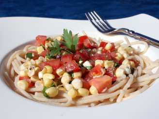 Summer Tomato-Corn Salsa Cruda (Raw Sauce) for Pasta