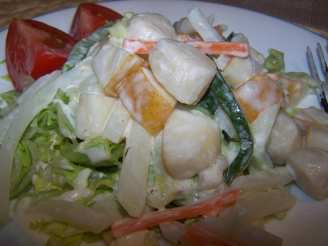 Warm Pear and Scallop Salad