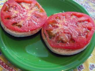Open Face Tomato Basil Sandwiches