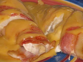 Bacon-Wrapped Chicken Breasts With Chile Cheese Sauce