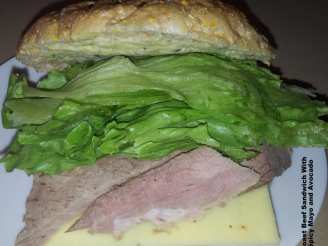 Roast Beef Sandwich with Spicy Mayo and Avocado