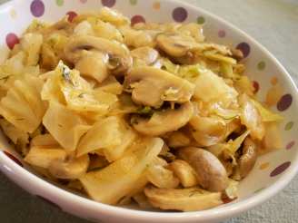Green Cabbage and Mushrooms