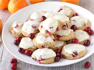 Orange Frosted Cranberry Cookies