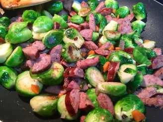 Savory Brussels Sprouts With Smoked Sausage
