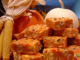 Sue's Super Easy Halloween Candy Corn Fudge