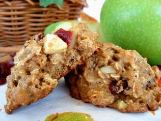 Low Fat Apple-Cranberry Breakfast Cookies