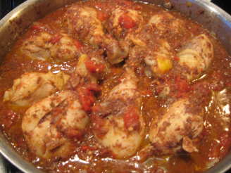 Braised Chicken Legs With Olives and Tomatoes