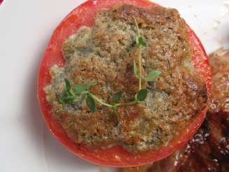 Grilled Blue Cheese-Crusted Tomatoes