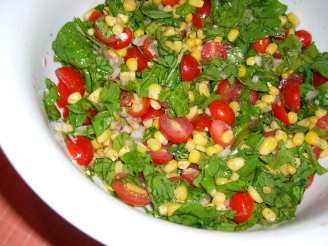 Arugula, Fresh Corn and Tomato Salad