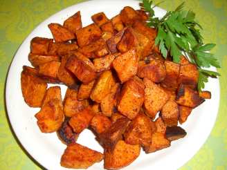 Spicy Chipotle-Cinnamon Roasted Sweet Potatoes