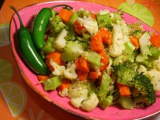 Steamed Vegetables With Chile Lime Butter