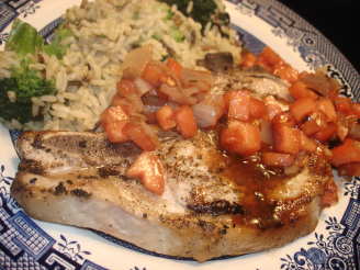 Pork Chops With Roasted Shallot, Tomato, and Rosemary Relish