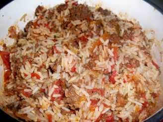 Spicy Rice With Ground Beef (One Dish Meal)