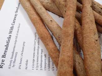 Rye Breadsticks With Caraway Seed