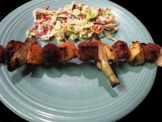 Sausage Fennel and Apple Skewers