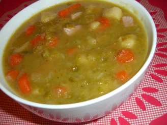 Smoky Split Pea and Root Vegetable Soup