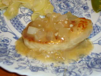 Turkey Medallions With Caramelized Onion Cider Sauce