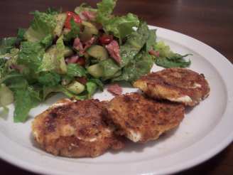 Fried Mozzarella With Salami & Portabella Salad (30 Min Meal